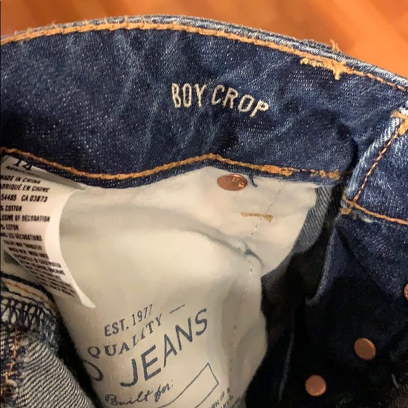 American Eagle Boy Crop Jeans Size 14 regular - Picture 5 of 7